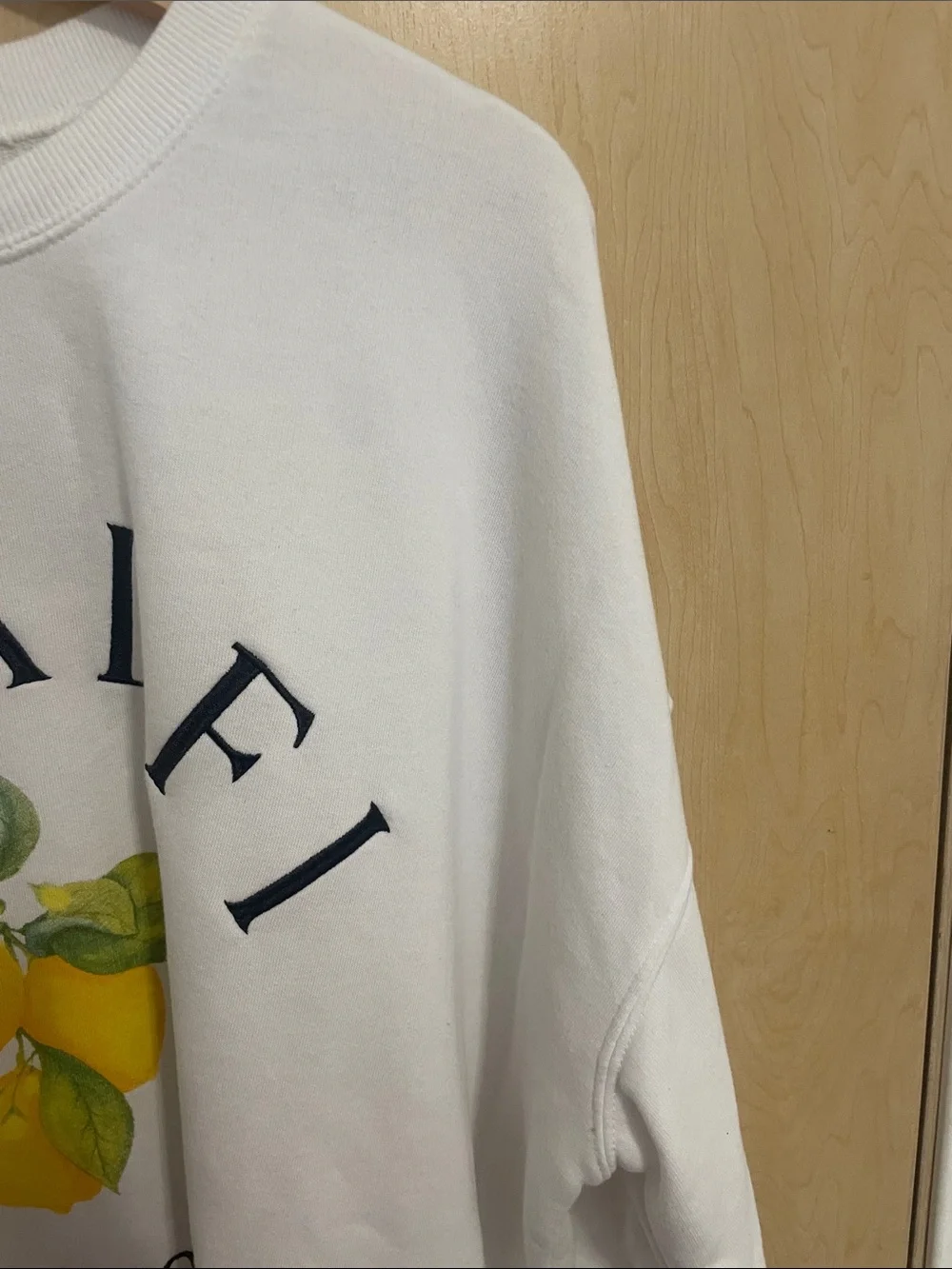 Wild Fable Amalfi Lemon Coast Oversized Sweatshirt XXL White Crewneck - Picture 6 of 8